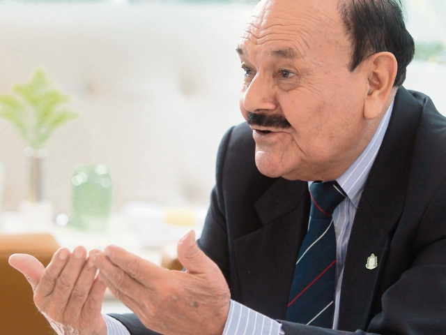 Teodosio palomino concedió una entrevista a Prensa Libre en el marco de su visita al país. FOTO: Álvaro Interiano