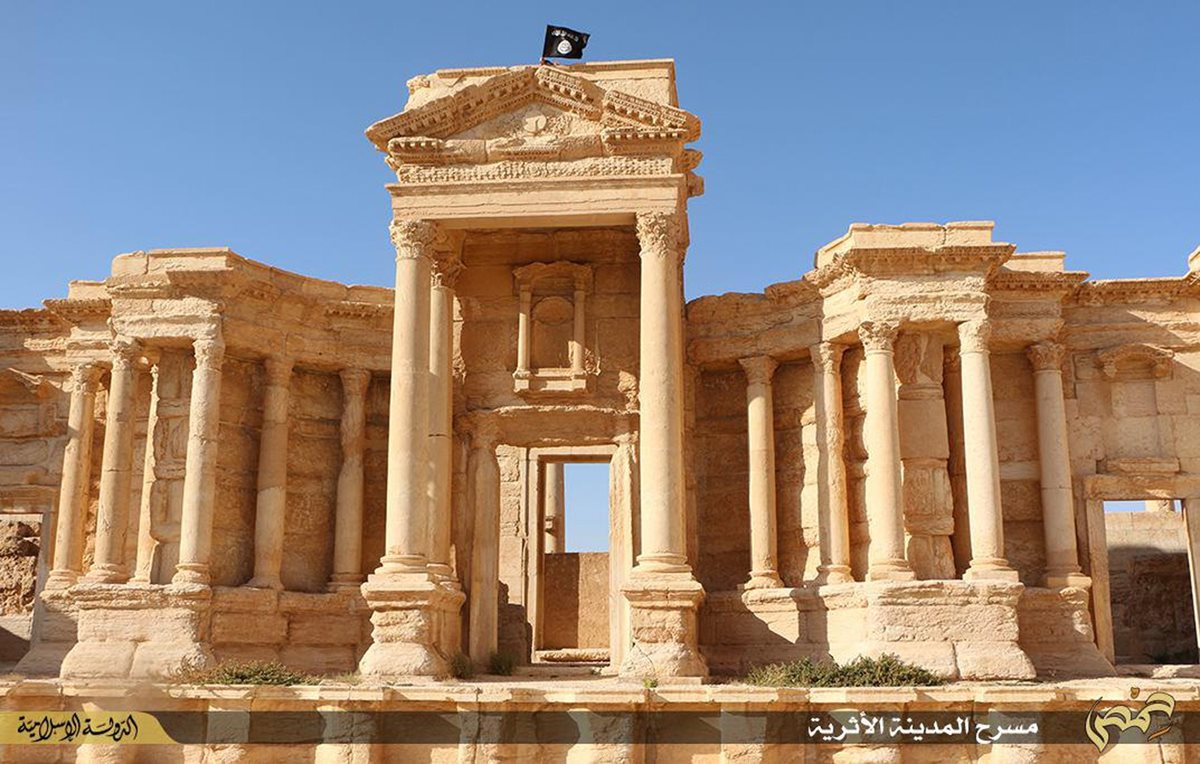 <em>La riqueza cultural y arquitectónica de Palmira está amenazada por terroristas del EI. (Foto Prensa Libre: AFP).</em>