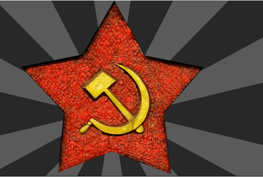 La hoz y el martillo,símbolos de la Revolución Rusa.