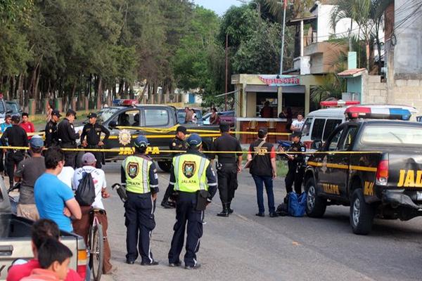Un hombre murió víctima de un ataque armado en Jalapa. (Foto Prensa Libre: Hugo Oliva)<br _mce_bogus="1"/>