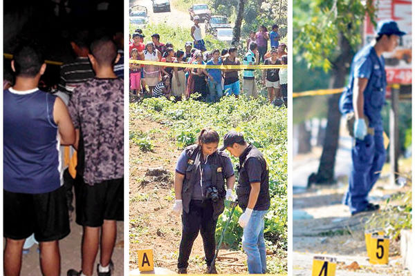 Crímenes en Petén, Zacapa, El Progreso, Retalhuleu y Chimaltenango. (Fotoarte Prensa Libre)