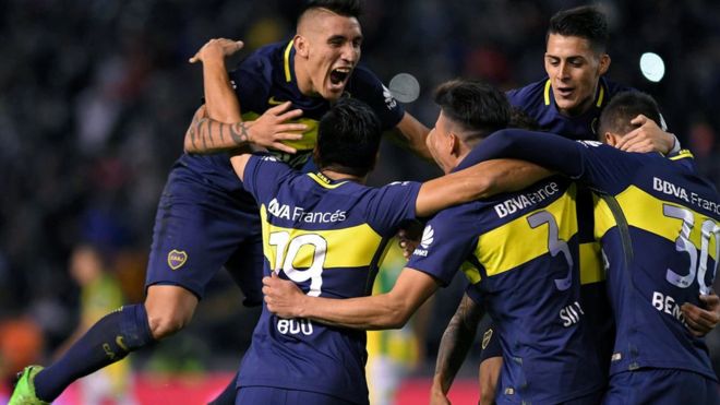 Boca tuvo altibajos, pero al final fue el equipo más regular y justo campeón. (Foto Prensa Libre: AFP)