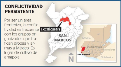 Los tres trabajadores llevan retenidos 39 días en Ixchiguán, San Marcos. (Foto Prensa Libre)