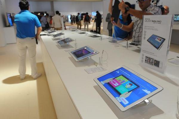 Las nuevas tabletas de la serie Galaxy destacaron en el evento (Foto Prensa Libre: ÁXEL VICENTE).