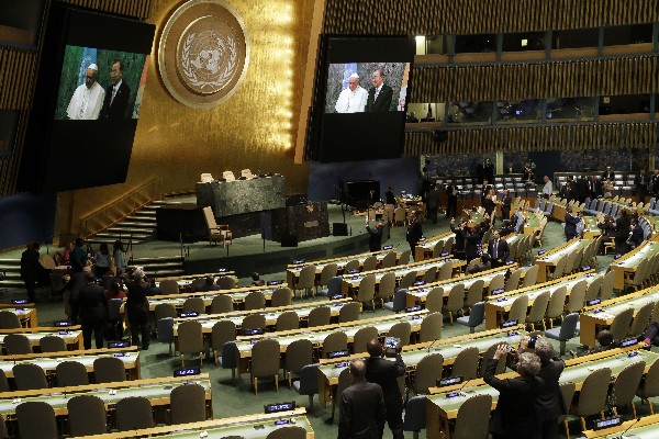 La Asamblea General de la ONU comienza en Nueva York centrada en guerra en Siria. (Foto Prensa Libre: AP)
