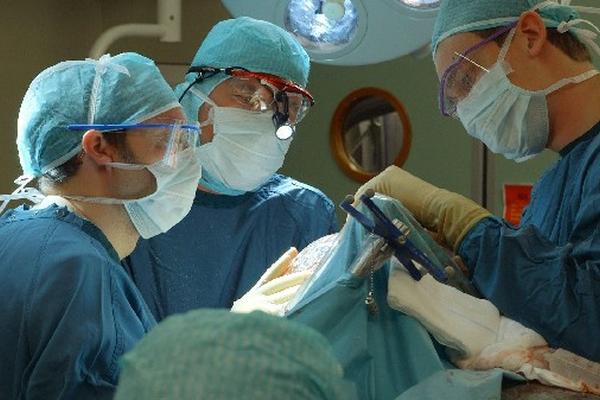 El hospital holandés  divulgó una foto que muestra al equipo de cirujanos  durante la operación.