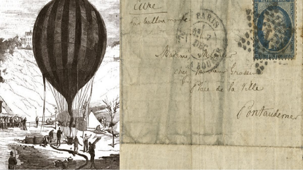 Carta enviada hace 145 años en globo desde París aparece en Australia.