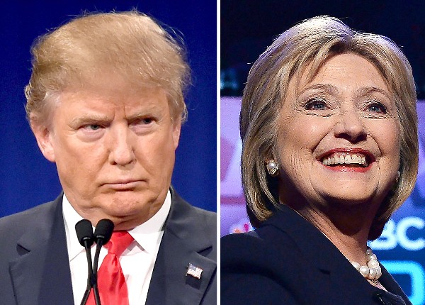 Donald Trump y Hillary Clinton buscan dar las puntadas finales en Indiana. (Foto Prensa Libre: AFP)