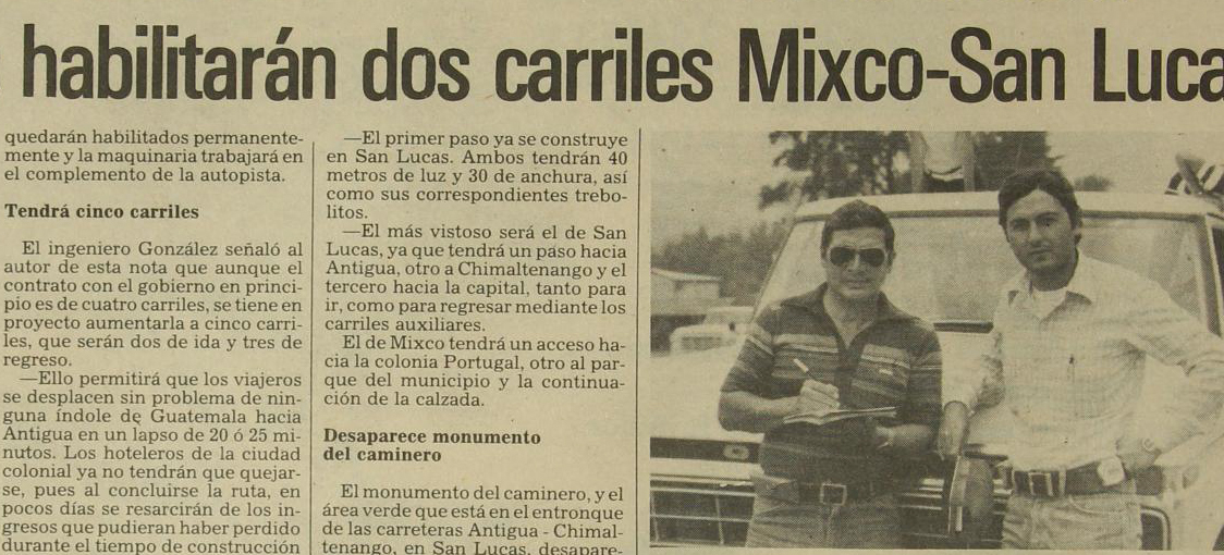 04/05/1981 Portada de Prensa libre daba a conocer sobre la construccion de carretera. (Foto: Hemeroteca PL)