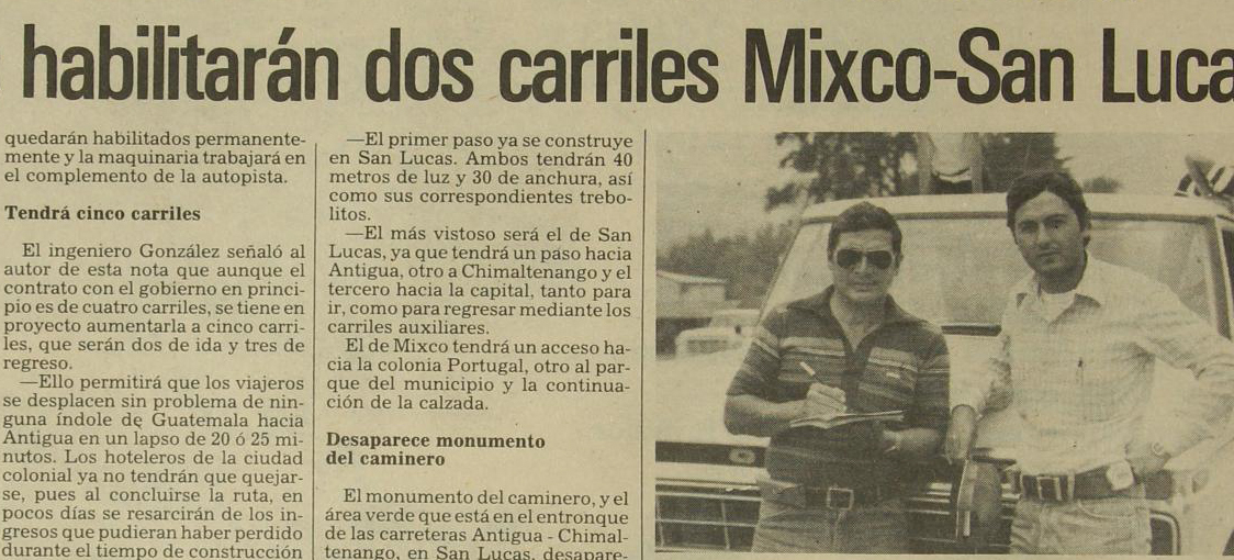 04/05/1981 Portada de Prensa libre daba a conocer sobre la construccion de carretera. (Foto: Hemeroteca PL)