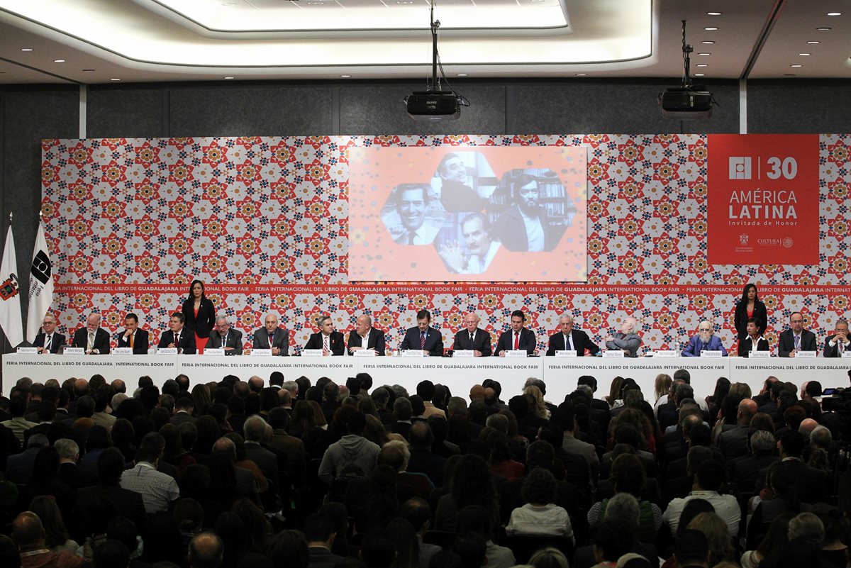 Acto de inauguración de la FIL Guadalajara. (Foto Prensa Libre: EFE)