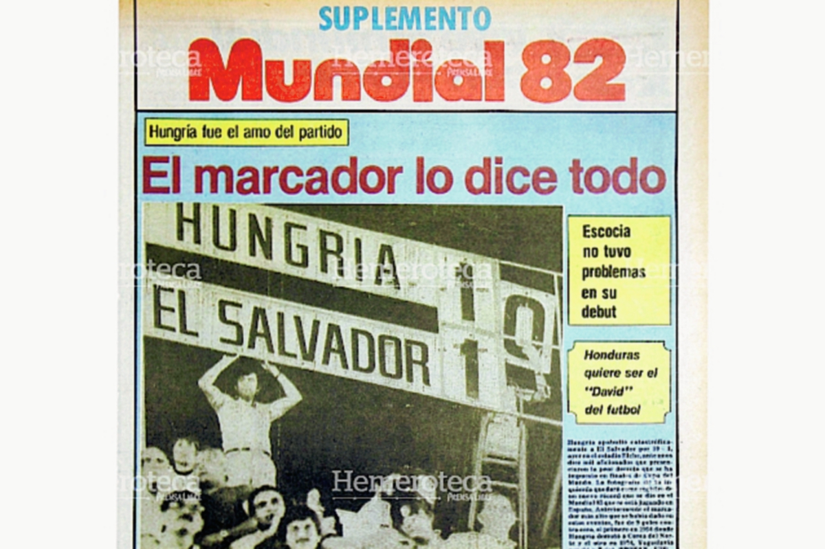 Portada del Suplemento Especial de España 82 en el que se informaba de la mayor goleada de los mundiales. (Foto: Hemeroteca PL)