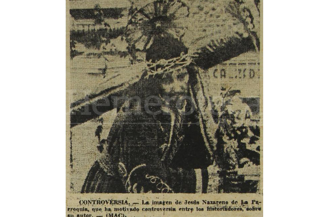 El 7 de abril de 1971 un artículo detallaba la obra de Quirio Cataño localizada en la Parroquia Vieja, mencionaba a Jesús Nazareno como obra del autor, una hipótesis inviable. (Foto: Hemeroteca PL)