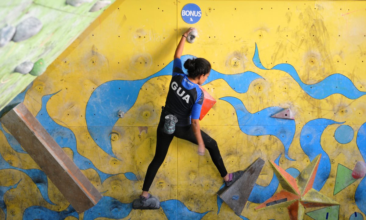 Guaré es la campeona nacional de Escalada deportiva.