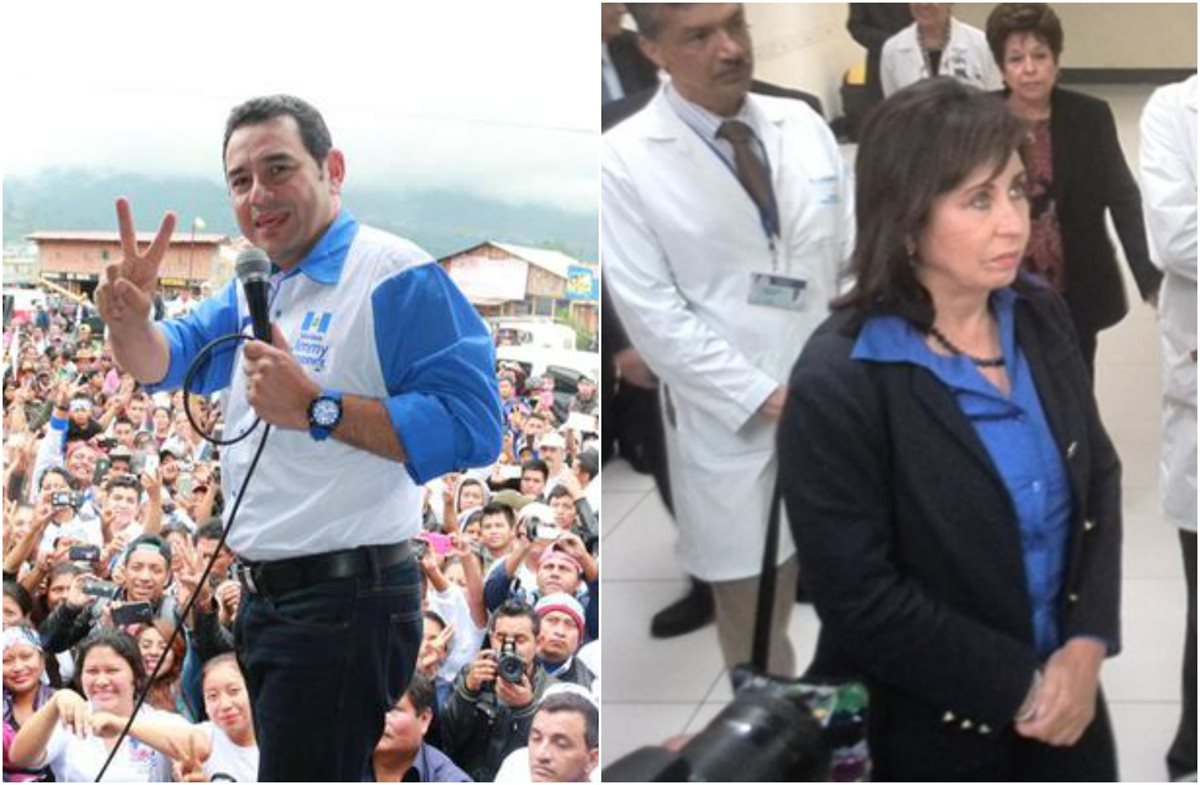 Jimmy Morales y Sandra Torres intensifican sus giras proselitistas de cara al balotaje por la presidencia. (Foto Prensa Libre)