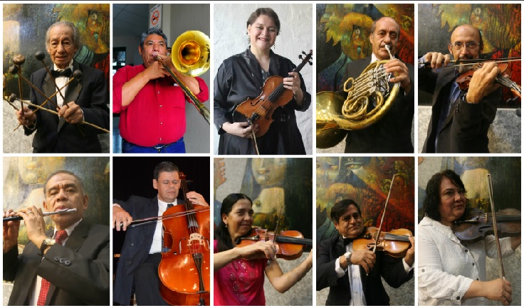 Estos son los músicos de mayor trayectoria en la Orquesta Sinfónica Nacional. (Foto Prensa Libre: Ana Lucía Ola)
