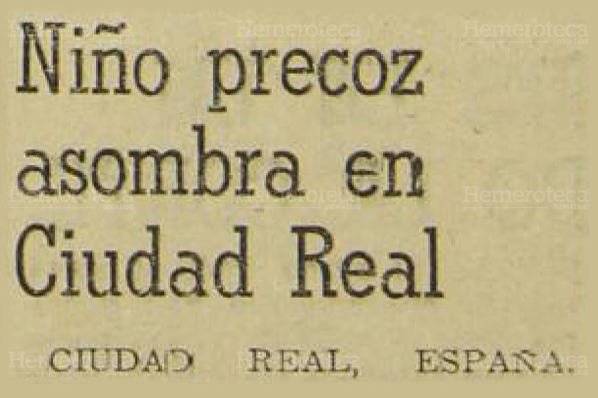 Niño genio en España en 1955. Foto: Hemeroteca PL