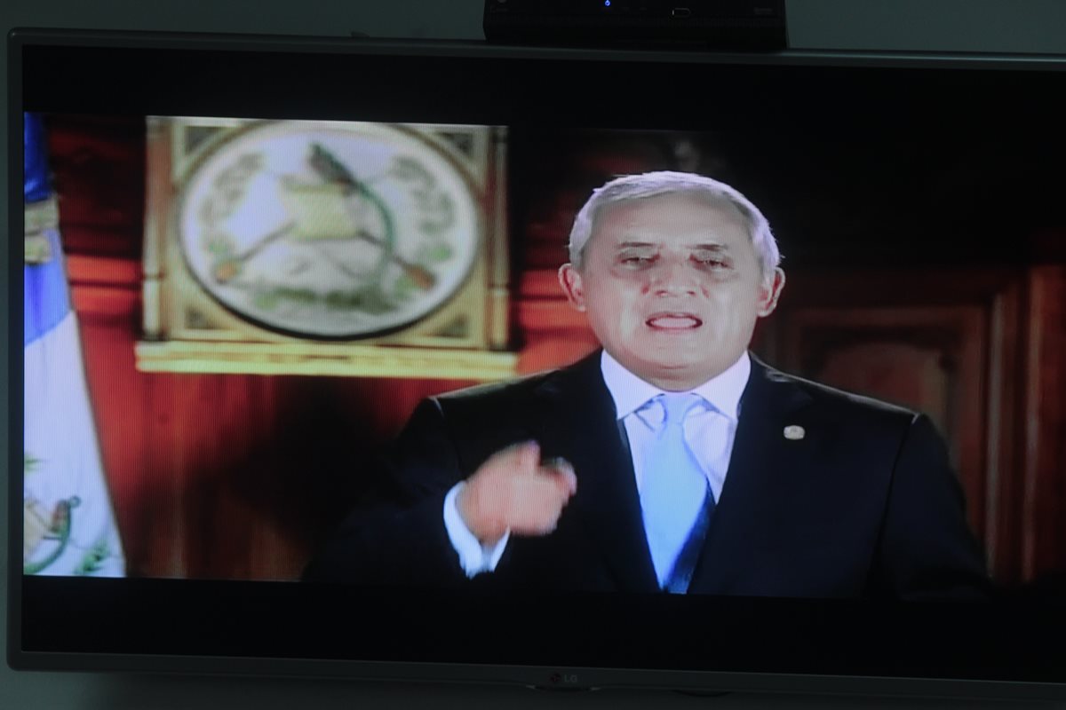 El presidente Otto Pérez Molina envió un mensaje a la población guatemalteca el domingo pasado, donde reiteró que no renunciará. (Foto Prensa Libre: Hemeroteca PL)