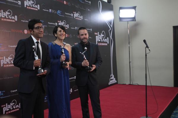 <p style="text-align: left;">Elenco y producción del filme Gloria, gran ganadora de los Premios Platino. (Foto: Prensa Libre: Ángel Elías)<br _mce_bogus="1"/></p>