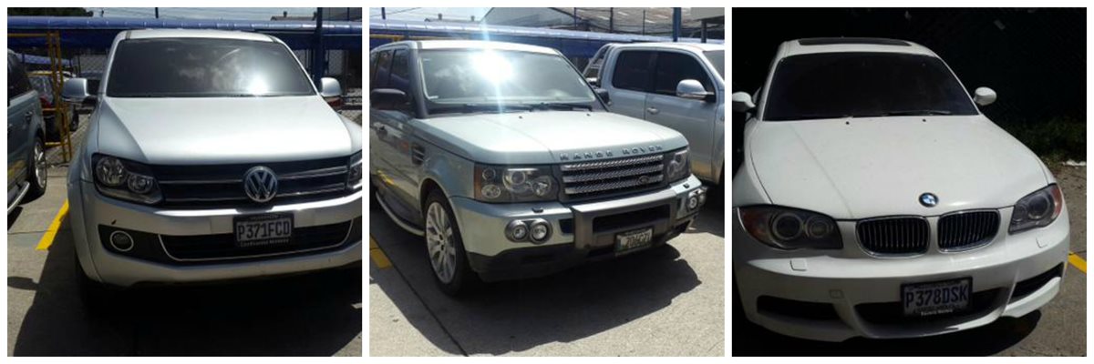 Los presuntos contrabandistas de azúcar utilizaban vehículos lujosos y de reciente modelo. (Foto Prensa Libre. MP)