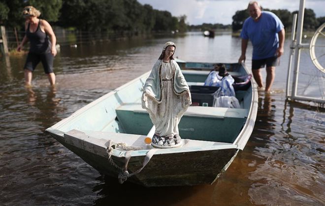 Perkins describió las inundaciones de Luisiana como de "proporciones casi bíblicas". GETTY IMAGES