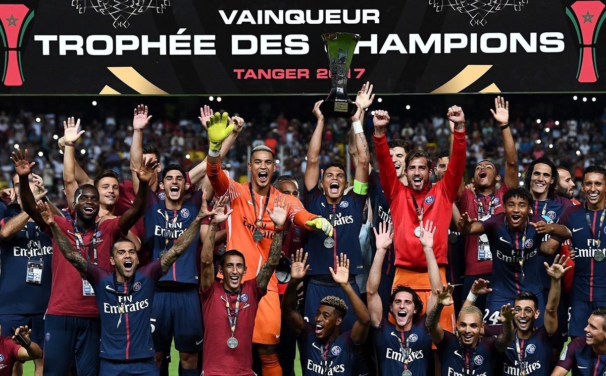 El PSG conquistó la supercopa francesa luego de haber vencido 2-1 al Mónaco. (Foto Prensa Libre: AFP)