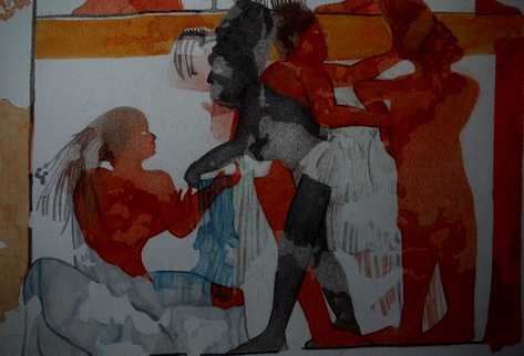 MURAL del período Preclásico Tardío —localizado en el sitio arqueológico La Blanca, Melchor de Mencos,  Petén—  fue   pintado con la técnica al fresco.