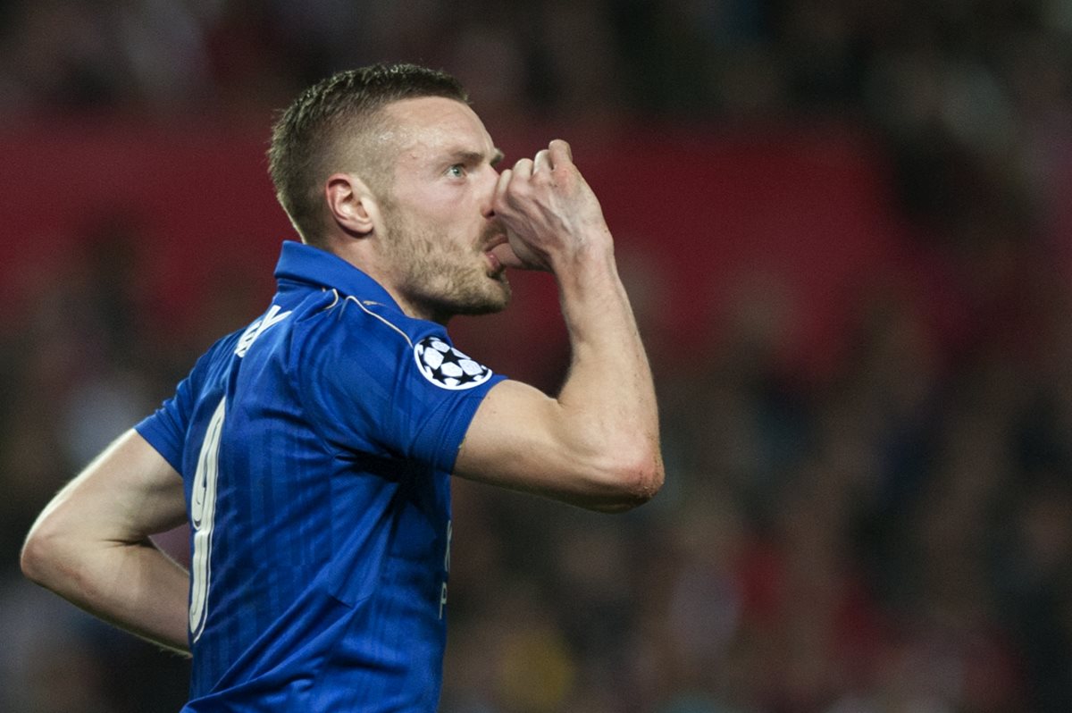 Vardy, jugador y figura del Leicester. (Foto Prensa Libre: AFP)