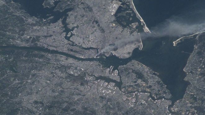 Estados Unidos: cómo se vio desde el espacio el ataque a las Torres Gemelas del 11 de septiembre