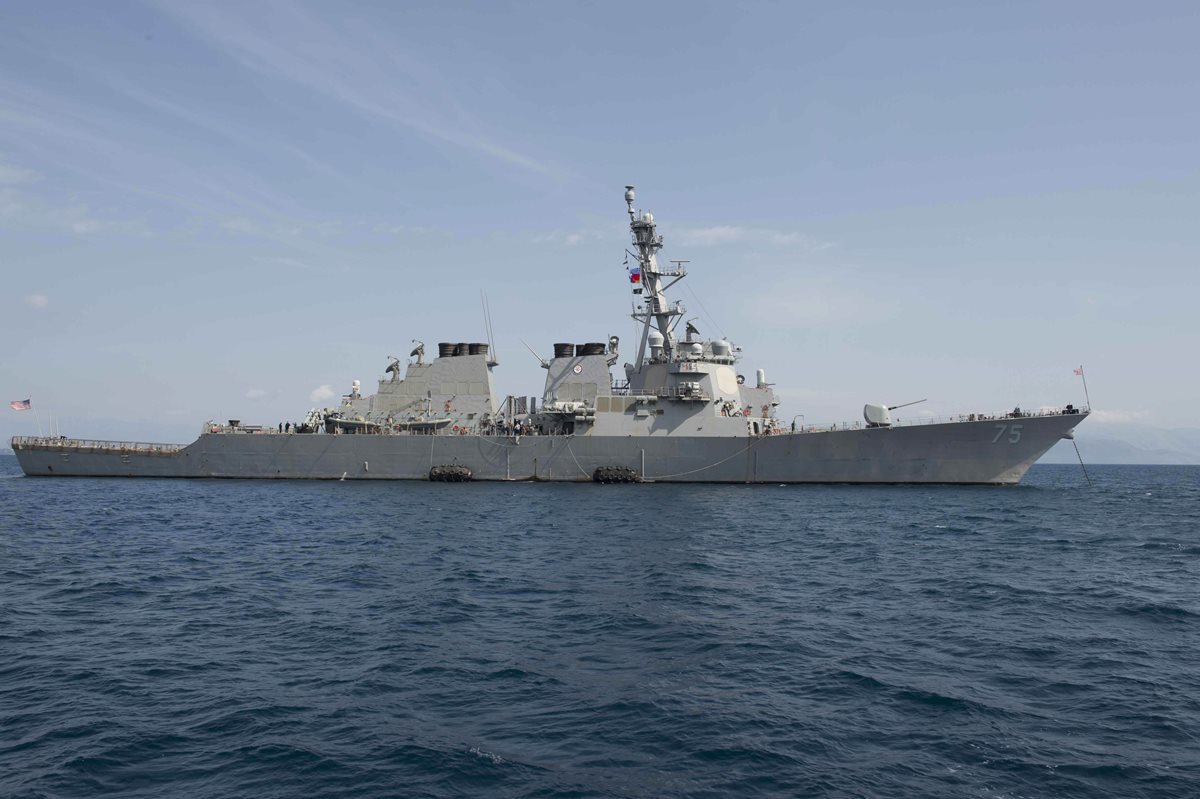 El destructor USS "Donald Cook", armado con misiles Tomahawk y el sistema antimisiles Aegis se encuentra ya a menos de 100 kilómetros de Tartus.(Foto Prensa Libre:AFP)