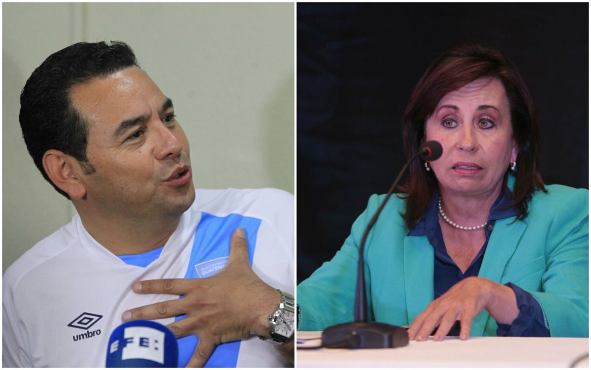 Jimmy Morales y Sandra Torres estarían disputando la presidencia en un balotaje el próximo 25 de octubre. (Foto Prensa Libre)