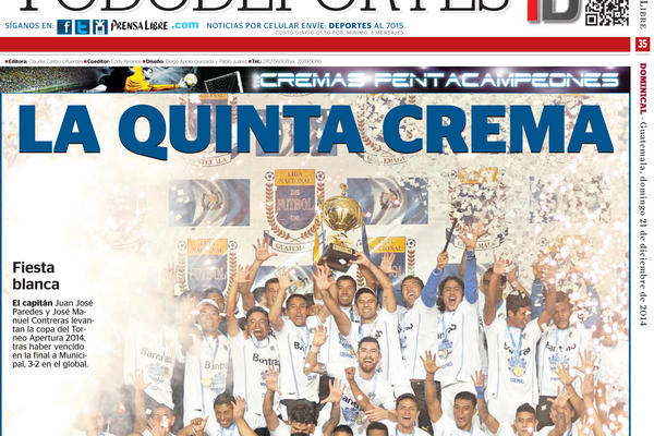 La quinta blanca llegó después de que  los albos vencieran en la final a Municipal. (Foto Prensa Libre: Hemeroteca PL)