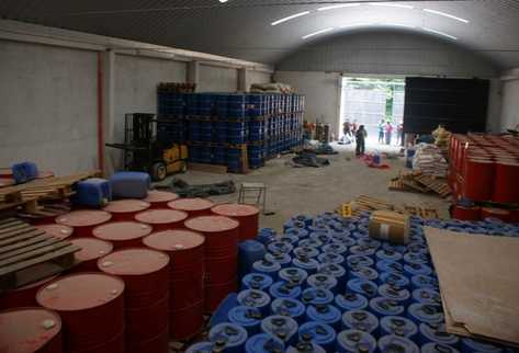 Un narcolaboratorio fue descubierto en una finca en San Francisco Zapotitlán, Suchitepéquez. (Foto Prensa Libre: PNC)