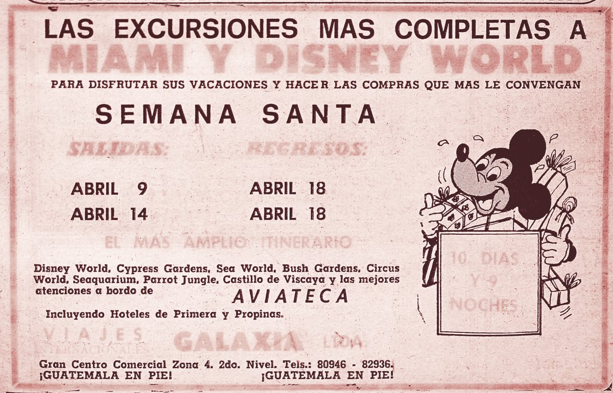 REPRODUCCIONES  DE ANUNCIOS QUE SE PUBLICABAN EN PRENSA LIBRE. (1982).