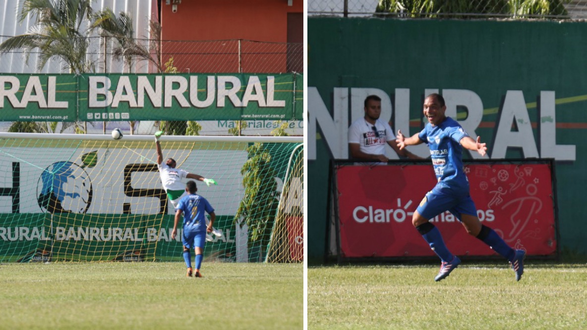 El brasileño Janderson Pereira anotó el gol del empate para Cobán imperial en su visita a Guastatoya. (Foto Prensa Libre: Edwin Fajardo)