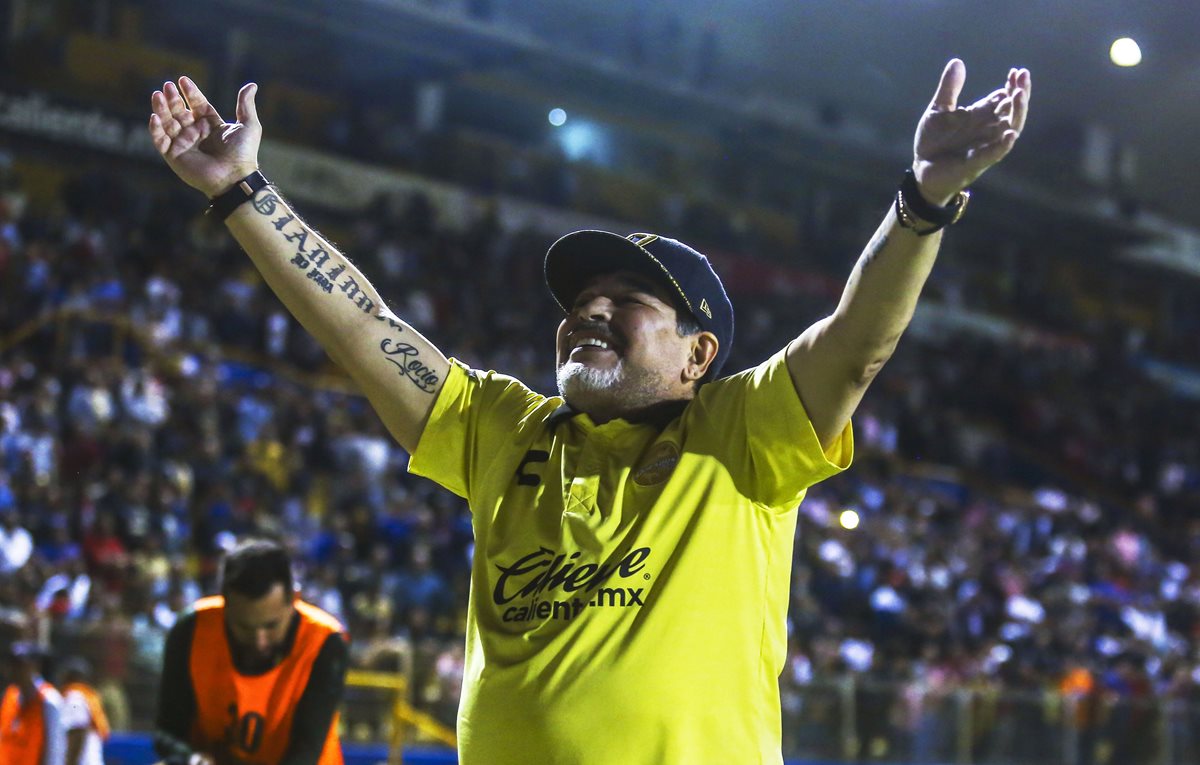 Diego Armando Maradona y Dorados de Sinaloa están en la final. (Foto Prensa Libre: AFP)