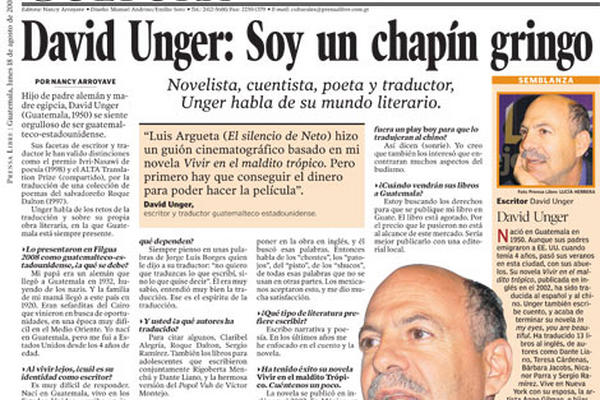 David Unger: Soy un chapín gringo. (Foto Prensa Libre: Archivo)