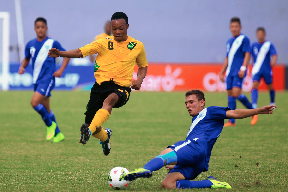 La Selección Sub 17, no pudo evitar la derrota frente a  Jamaica el lunes último. (Foto Prensa Libre: Cortesía Diario Diez).