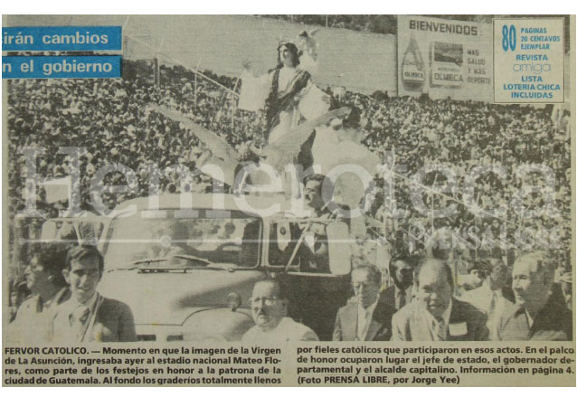 La primera celebración a la Virgen fue en 1983. (Foto: Hemeroteca PL)
