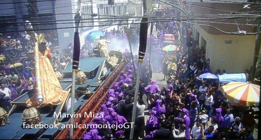 Para este domingo 18 de marzo habrá varias procesiones en la zona 1 de la capital. (Foto Prensa Libre: @amilcarmontejo).