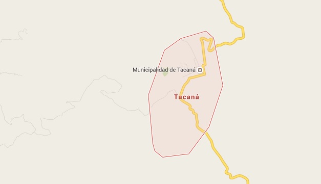 Mapa de Tacaná, San Marcos. (Foto Prensa Libre: Google Maps)