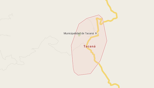 Mapa de Tacaná, San Marcos. (Foto Prensa Libre: Google Maps)