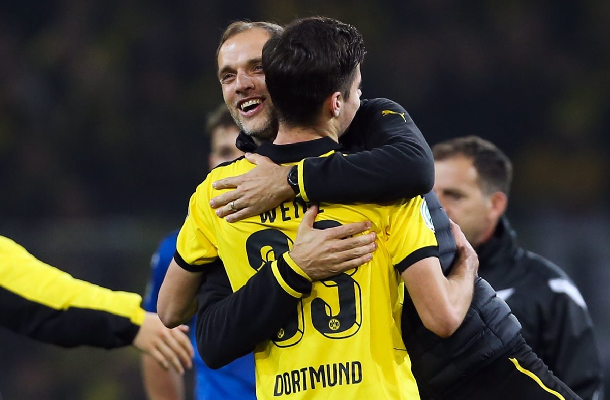 El Dortmund consiguió una importante victoria este miércoles. (Foto Prensa Libre: EFE)