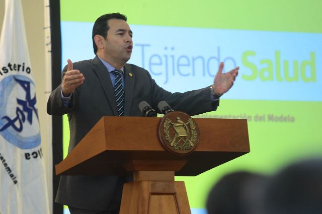 El presidente, Jimmy Morales, habló sobre la solicitud de antejuicio que hay en su contra. (Foto Prensa Libre: Álvaro Interiano)