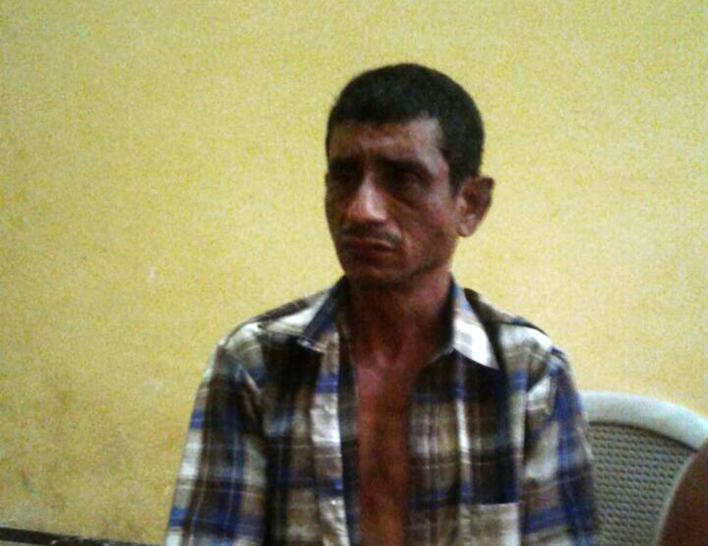 Miguel Ángel Godínez García es uno de los presuntos delincuentes capturados. (Foto Prensa Libre: Melvin Popá).