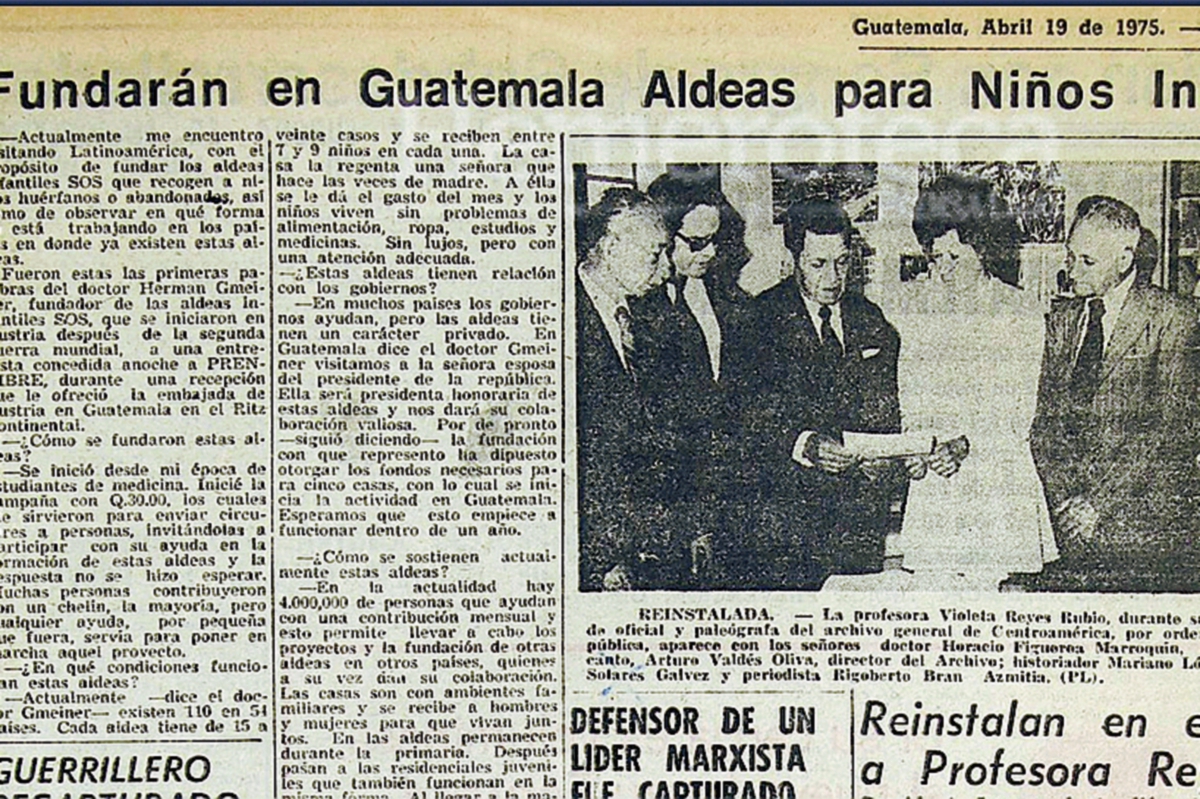 Primera Aldea Infantil SOS de Guatemala fue fundada en 1975 (Foto: Hemeroteca PL)