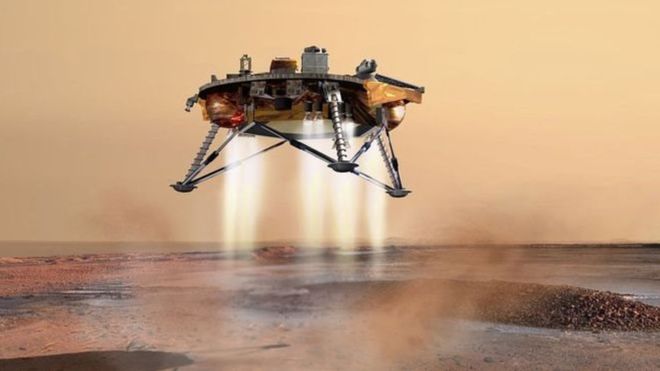 InSight entró en la atmósfera marciana a 19 mil 800 km por hora. Para lograr un aterrizaje exitoso, tuvo que reducir su velocidad en menos de siete minutos a solamente 8 km por hora. NASA
