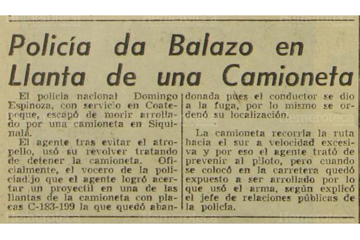 Agente de la Policía Nacional dispara contra un autobus que iba con exceso de velocidad. Foto: Hemeroteca PL