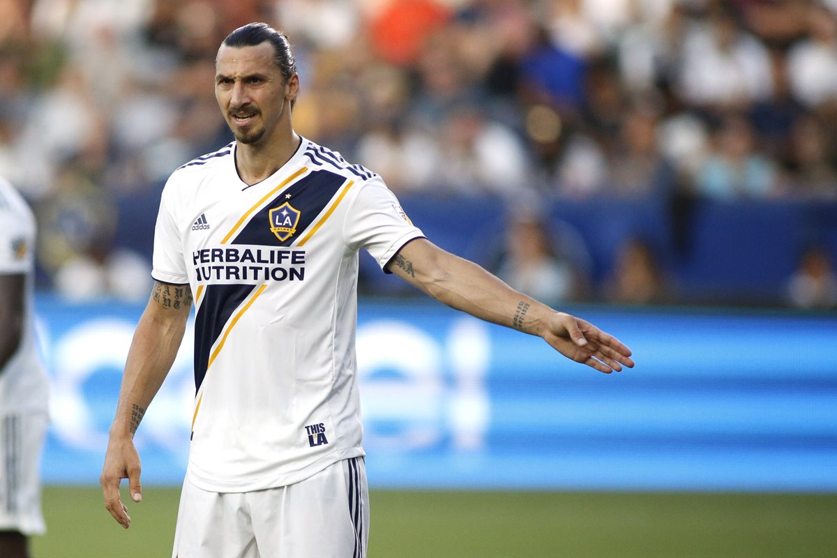 Zlatan Ibrahimovic, con 36 años, está cumpliendo con una gran temporada en la MLS. (Foto Prensa Libre: AFP)