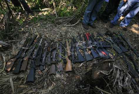 Autoridades han decomisado gran cantidad de armas de fuego  al crimen organizado.